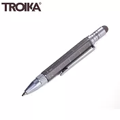 (短版)德國TROIKA多功能工具筆變形筆PIP25(電容式觸控筆/量尺/十字一字起子)隨身原子筆圓珠筆-鐵灰色 鐵灰色