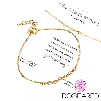 Dogeared three wishes 三願望迷你圓鑽手鍊 金色 附原廠盒