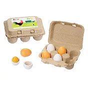 【howa 德國木製玩具】蛋蛋的力量| 6入木製雞蛋盒