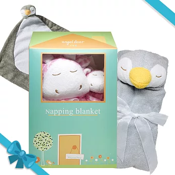美國 Angel Dear 可愛小屋彌月禮盒組-毛毯+安撫巾 (10種動物組合款式)小企鵝