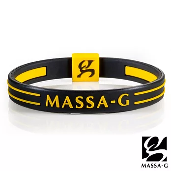 MASSA-G Energy Plus雙面鍺鈦能量手環-黑黃內圍18cm