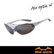 Mola Sports 摩拉上掀式運動太陽眼鏡 近視/老花眼鏡族可戴 小到一般臉型  騎車 高爾夫 跑步 Air_optic-W