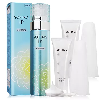 SOFINA 蘇菲娜 iP土台美容液(90g)+彈力泡泡潔顏乳(30g)X2-公司貨