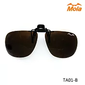 MOLA 摩拉前掛可掀偏光太陽眼鏡夾片 UV400 近視/老花可戴-大翻茶