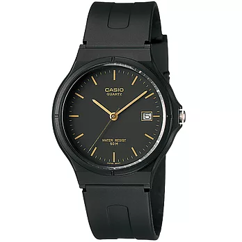 CASIO 卡西歐 MW-59 極簡時尚經典指針日期中性錶 - 黑面金針 1E