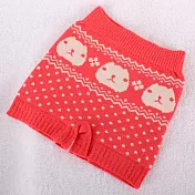 Kapibarasan 水豚君點點系列保暖居家針織短褲。紅