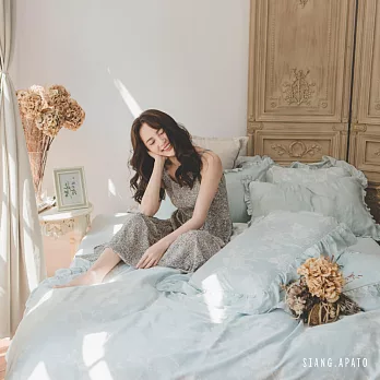 PRIMARIO 台灣製 100%萊賽爾60支天絲 雙人薄被套床包六件組【森迷】