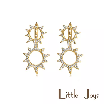 【 Little Joys 】Twin Sun Zircon Earring 雙陽鋯石耳釘 925銀鍍金