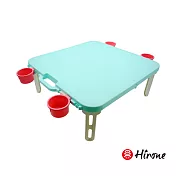 【日本Hirone】日本製-繽紛假日-便攜式戶外野餐桌粉末藍