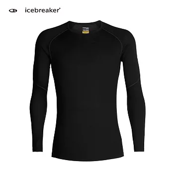 【紐西蘭Icebreaker 】男  ZONE 網眼透氣保暖長袖上衣-BF150 / IB104347-001L黑