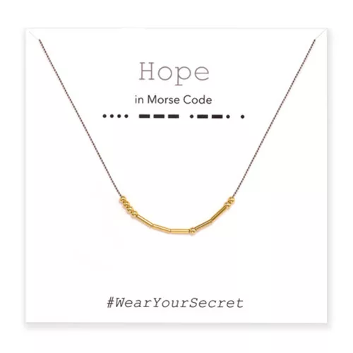 【 beq Pettina 】 紐約時尚品牌 Morse Code 摩斯密碼項鍊 – Hope 期許 Wear Your Secret