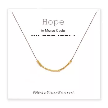 【 beq Pettina 】 紐約時尚品牌 Morse Code 摩斯密碼項鍊 – Hope 期許 Wear Your Secret