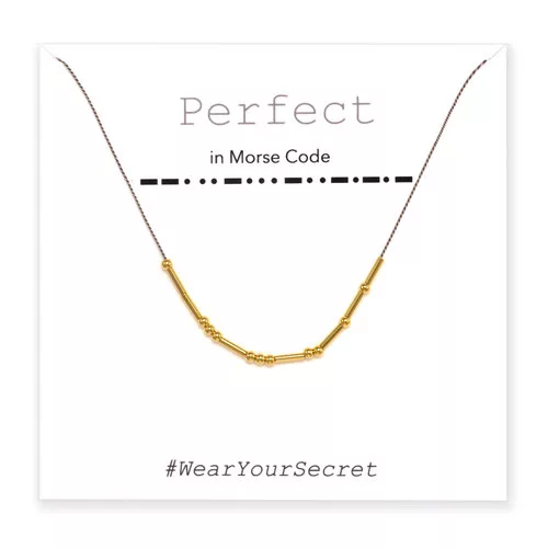 【 beq Pettina 】 紐約時尚品牌 Morse Code 摩斯密碼項鍊 – Perfect 完美 Wear Your Secret