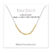 【 beq Pettina 】 紐約時尚品牌 Morse Code 摩斯密碼項鍊 – Perfect 完美 Wear Your Secret