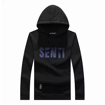 BuyGlasses 美式文字抽繩刷毛連帽T恤 BJWJ1525M黑