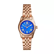 MICHAEL KORS 時尚都會腕錶-海藍玫瑰金(現貨+預購)海藍玫瑰金