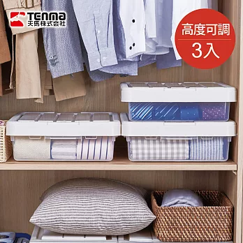 【日本天馬】櫥櫃二階式整理收納箱-21L-3入