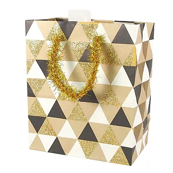 幾何三角圖型 耶誕禮物袋【Hallmark-禮物袋/紙袋 聖誕節系列】