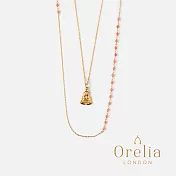 【Orelia】London 英國倫敦 BUDDHA CHARM BEADED NECKLACE  魅力BUDDHA珊瑚串珠分層鍍金項鍊