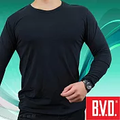BVD 光動能迅熱圓領長袖衫-台灣製造M土耳其藍
