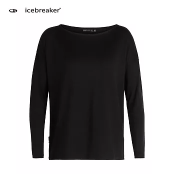 【紐西蘭Icebreaker 】女 DEICE  圓領長袖上衣-JN260 / IB104244L黑003