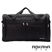 AOKANA YKK拉鍊 超大型行李袋 露營收納袋 手提旅行包 露營裝備袋 健身包單肩包 運動包 (黑色)436