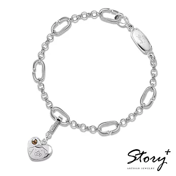 STORY故事銀飾-Puppy’s Year-布丁狗與HelloKitty 扣扣純銀手鍊