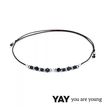 YAY You Are Young Black Swan 能量黑曜石手鍊 寶石銀X黑色