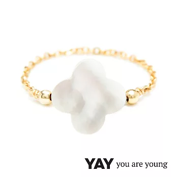 YAY You Are Young White Swan 天鵝湖珍珠母貝鍊戒 經典款L