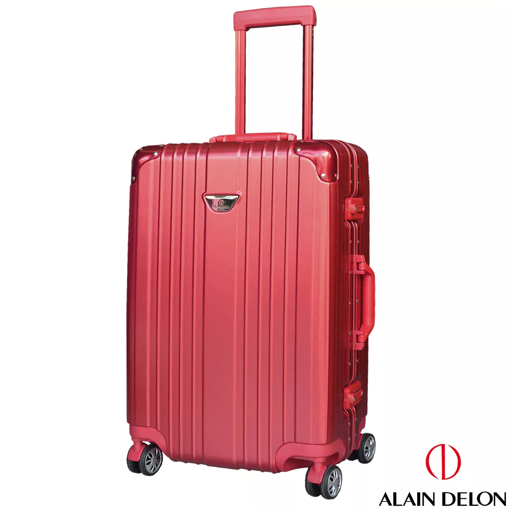 ALAIN DELON 亞蘭德倫 24吋流線雅仕系列行李箱 (紅)24吋