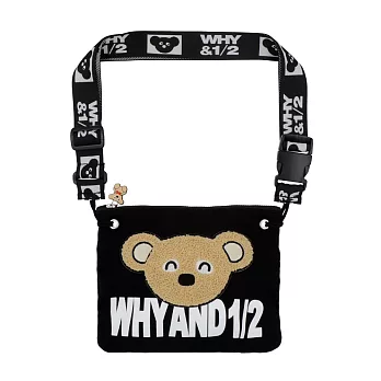 WHY AND 1/2 普普熊側背包 多色可選F1黑色