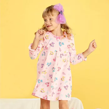 WHY AND 1/2 印花棉質萊卡洋裝 家居服 睡衣 11Y~12Y11粉色