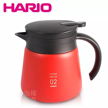 【HARIO】不鏽鋼真空咖啡保溫壺-紅 (VHS-60R)