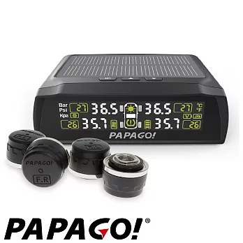 PAPAGO ! TireSafe S72E無線太陽能胎外式輕巧胎壓偵測器+擦拭布(二年保固)