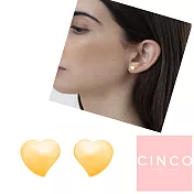 CINCO 葡萄牙精品 Juliette earrings 925純銀鑲24K金耳環 迷你愛心耳環