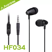 Avantree HF034 立體聲入耳式線控耳機黑