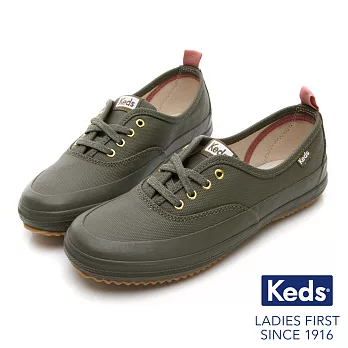 【Keds】SCOUT 機能防潑水綁帶休閒鞋US6.5橄欖綠