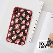 INJOYmall for iPhone 7 / 8 狂野時尚豹紋 耐撞擊邊框手機殼 紅邊款