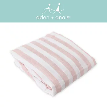 美國【aden+anais】經典嬰兒床包 - 粉紅條紋