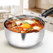 HIKARI日光生活-H1256-304不鏽鋼單把湯鍋20cm