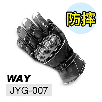 WAY JYG-007 防摔、透氣、保暖、防風、防滑、防水、耐寒手套多用途合一S黑
