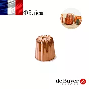 法國【de Buyer】畢耶烘焙 頂級可麗露銅模5.5cm