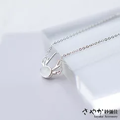【Sayaka紗彌佳】925純銀耶誕元素可愛麋鹿造型月光石項鍊