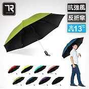 【TDN】127公分加大傘面素色黑膠反向自動開收傘 防曬自動反向傘晴雨傘(B6511)紳士黑
