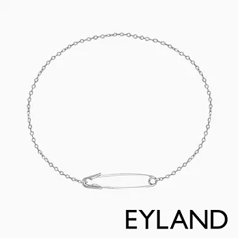 【Eyland】英國倫敦 Tama Safety Pin Bracelet 個性別針風格手鍊 (白金)