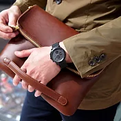 HYGGE｜日本都會時尚，機能金屬腕錶不銹鋼黑、金屬黑錶帶