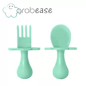 【美國 grabease】嬰幼兒奶嘴匙叉組（共九色） 薄荷綠