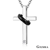GIUMKA 情侶項鍊 白鋼 伊旬之戀 十字架 單個價格 MN07006黑色大墜