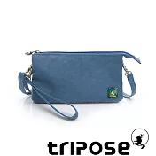 tripose 漫遊系列岩紋簡約微旅手拿/側肩包 淺藍