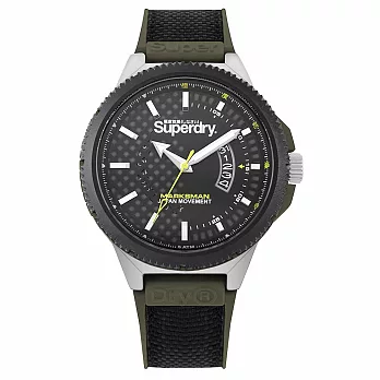 Superdry極度乾燥  軍綠街頭潮流運動腕錶